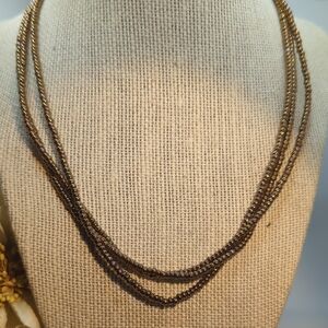 Silpada Bronze Glass Bead Necklace